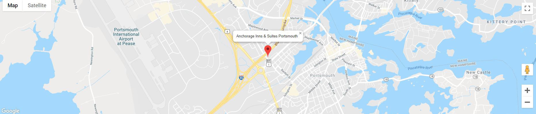 map of Anchorage Inns & Suites Portsmouth